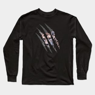 King Cheetah in Claw Marks Long Sleeve T-Shirt